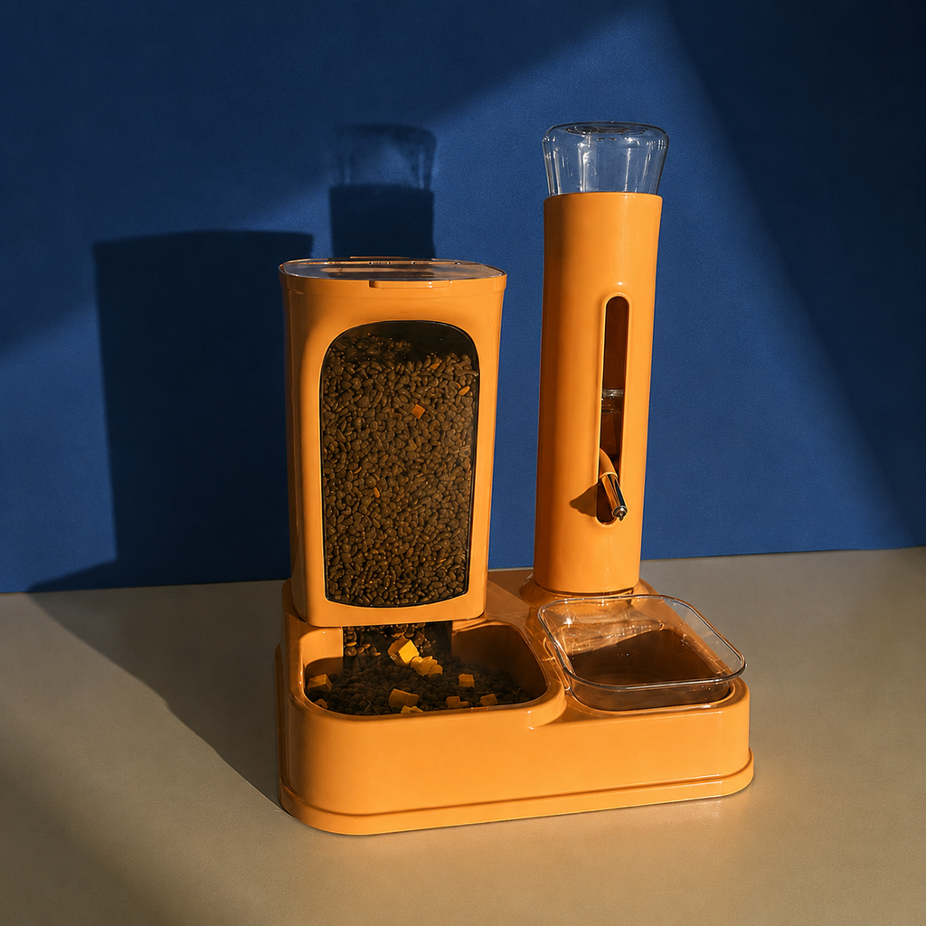 Pet Combo Feeder and Water Dispenser for Cats and Dogs
