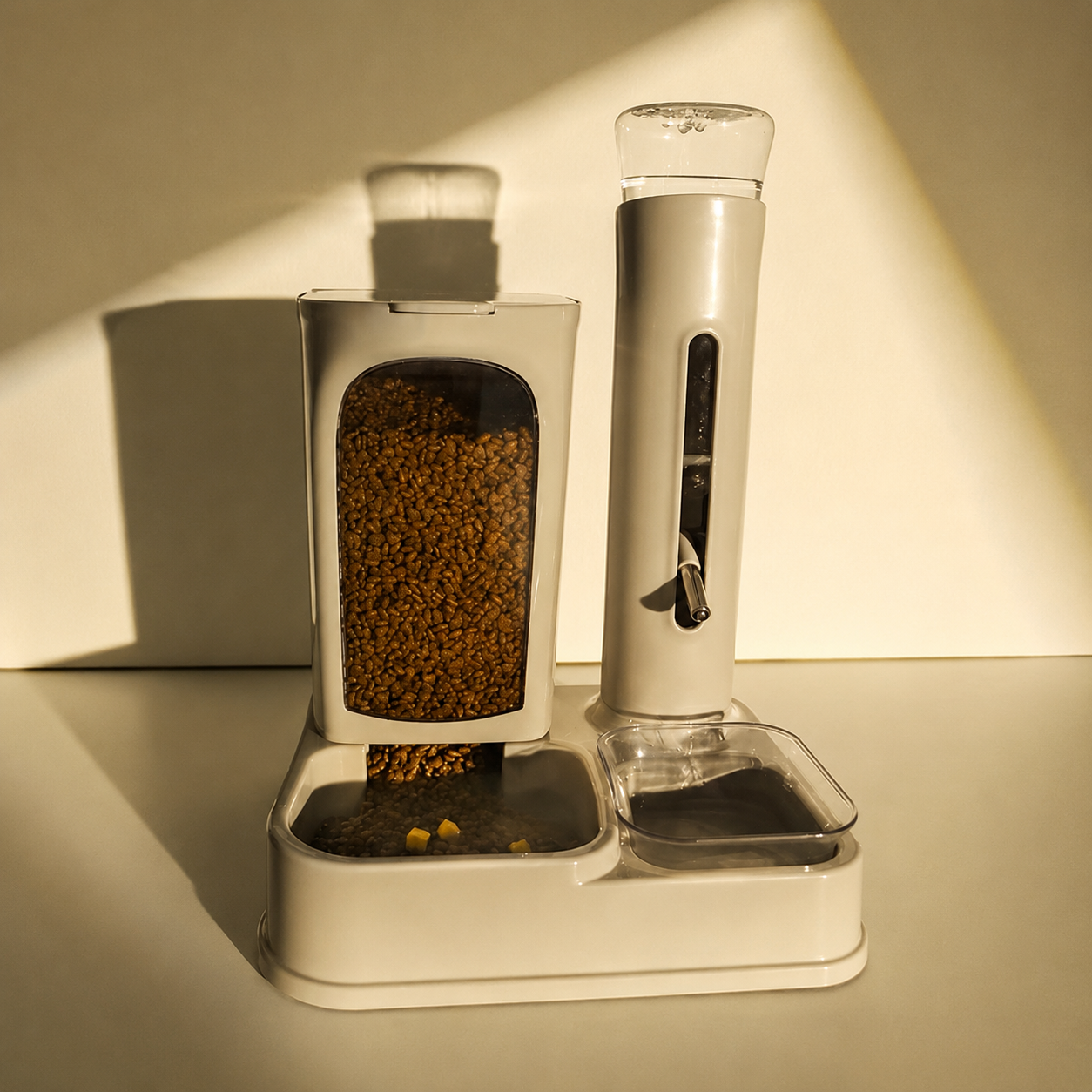 Pet Combo Feeder and Water Dispenser for Cats and Dogs