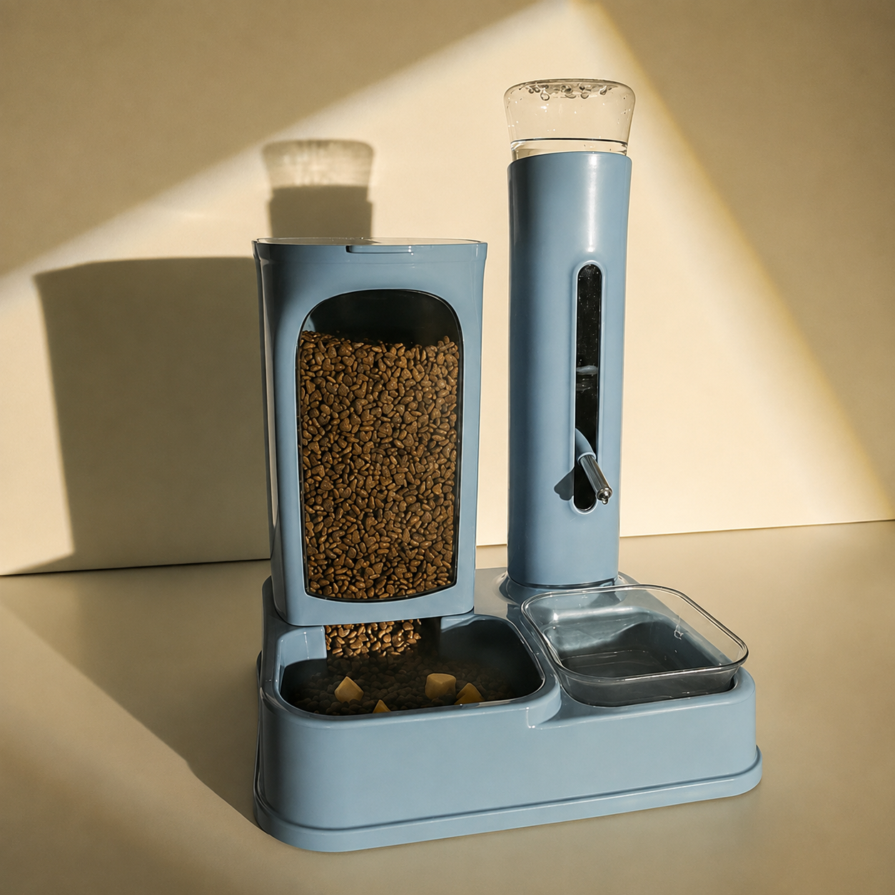 Pet Combo Feeder and Water Dispenser for Cats and Dogs