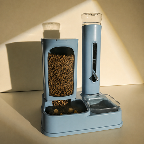 Pet Combo Feeder and Water Dispenser for Cats and Dogs