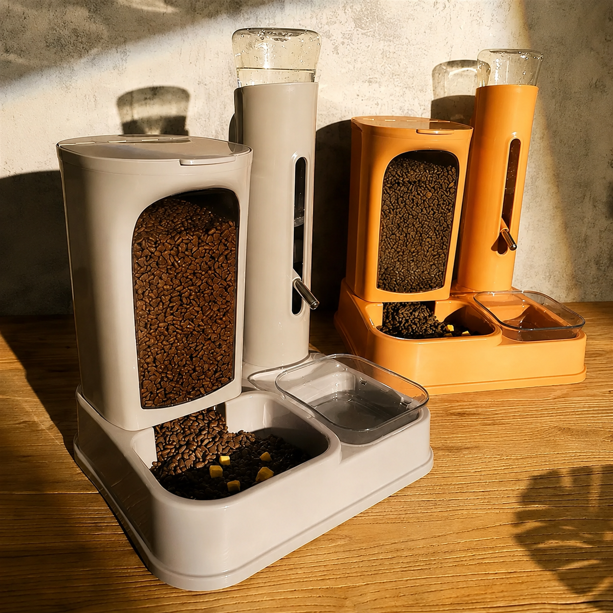 Pet Combo Feeder and Water Dispenser for Cats and Dogs